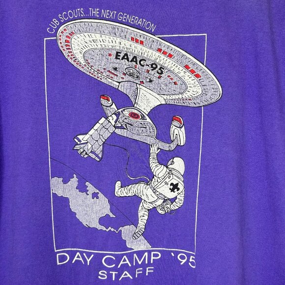 Vintage 90s Cub Scouts T Shirt XL The Next Generation Single Stitch Hanes 50/50 - Picture 7 of 10